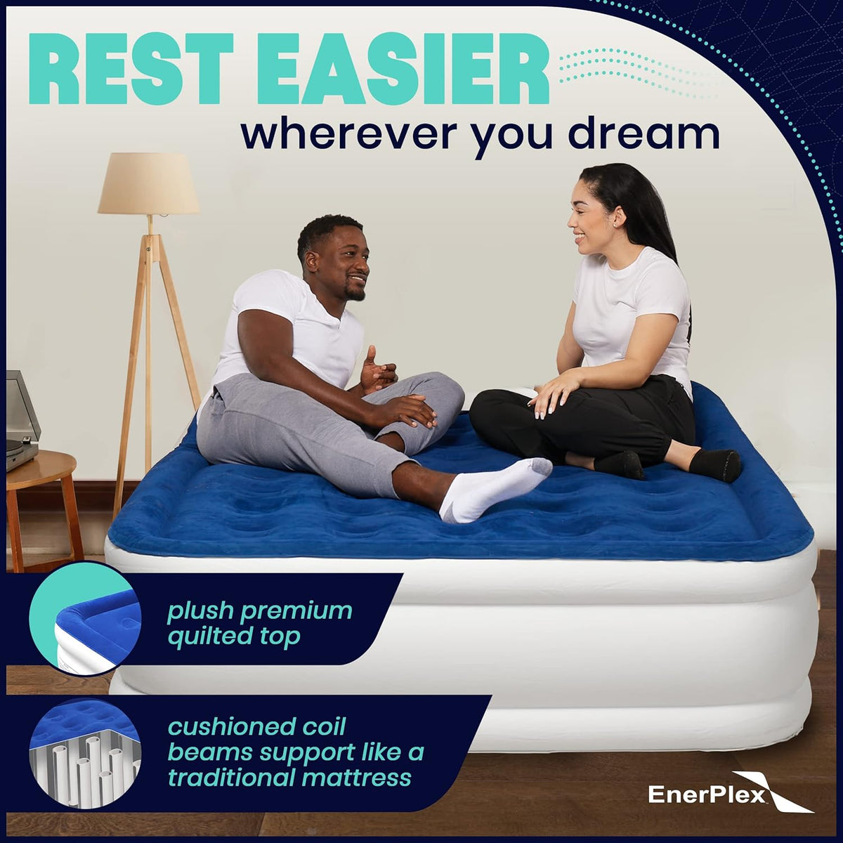 Twin Air Mattress with Built-in Dual Pump J2874