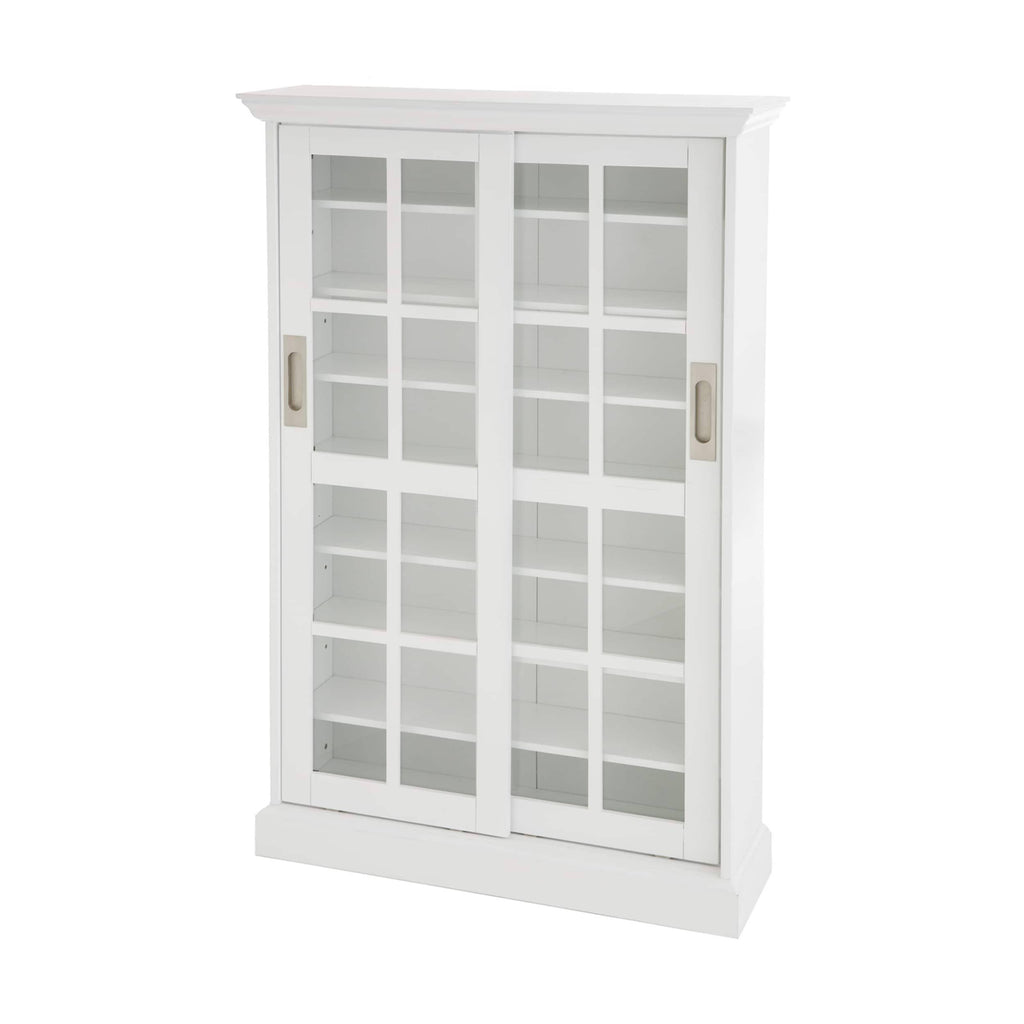 White Sliding Door Media Cabinet Z40384