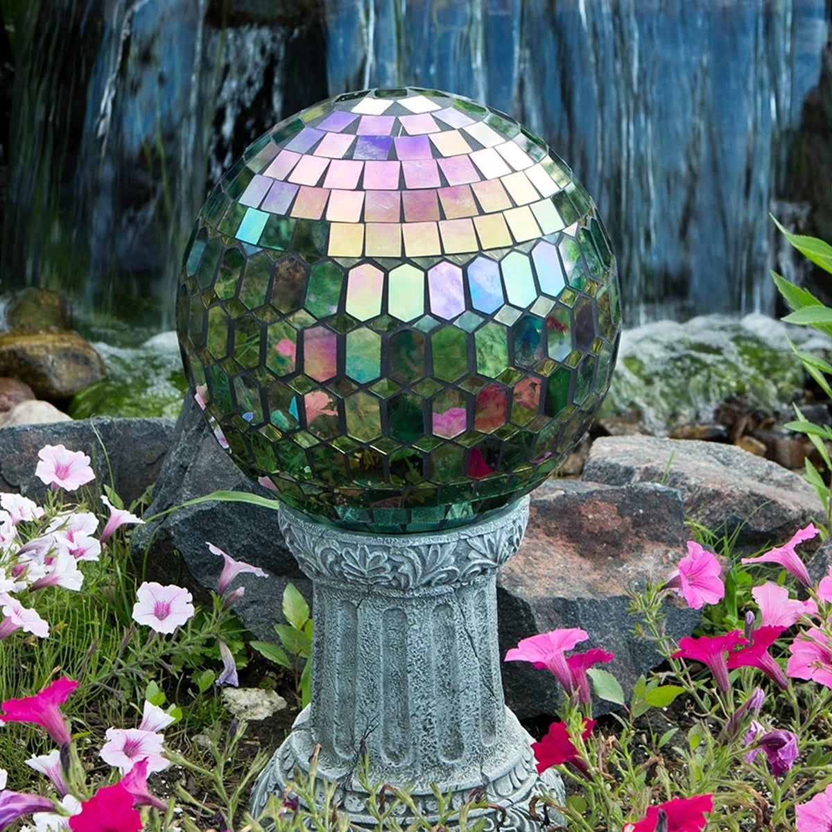 Rainbow Prismatic Mosaic Gazing Globe V990930