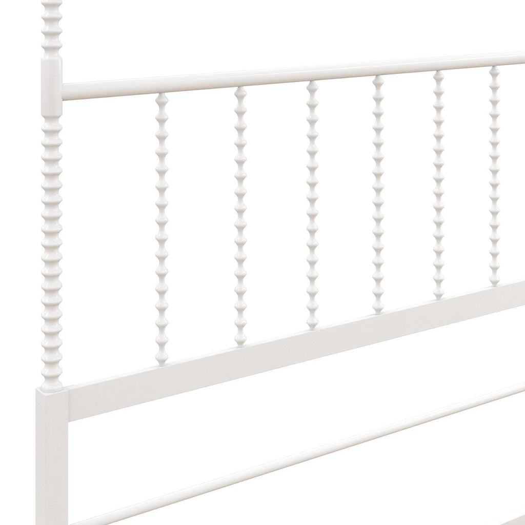 White Metal Canopy Bed K8341