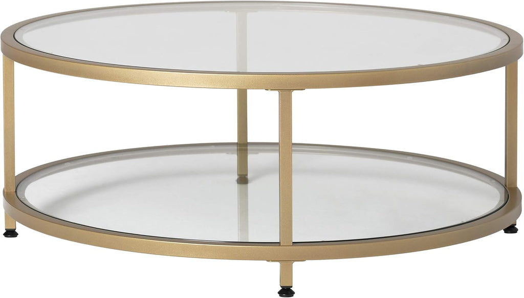 Metal and Glass Nesting Side Tables F496209