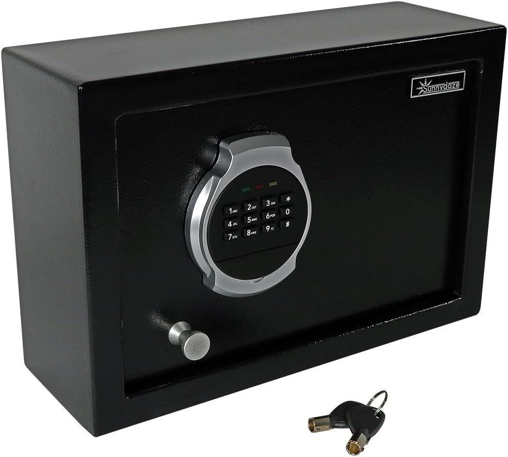 Metal Security Cabinet with Programmable Lock, 0.28 Cubic Feet, Pack of 2 R471