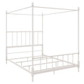 White Metal Canopy Bed K8341