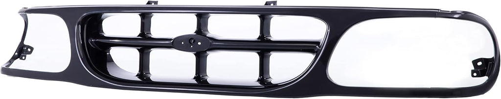 Front Black Shell Grille Assembly Grill And Insert With Emblem Provision For Ford Explorer 1995-2001 T608065