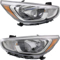 Hyundai Accent Headlight Assembly 2015 2016 Pair Halogen U233453
