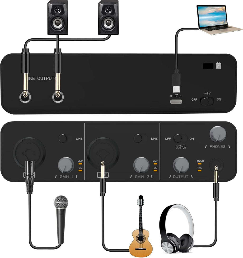 USB Audio Interface with XLR, 24Bit/96kHz Y148